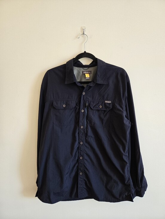 Eddie Bauer Other - EDDIE BAUER I L Long Sleeve Fisherman's Shirt I navy blue